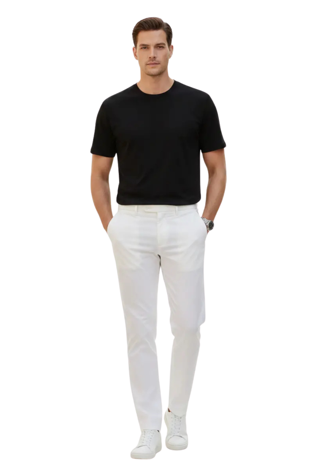 Men's Black Athletic Crew-Neck T-Shirt