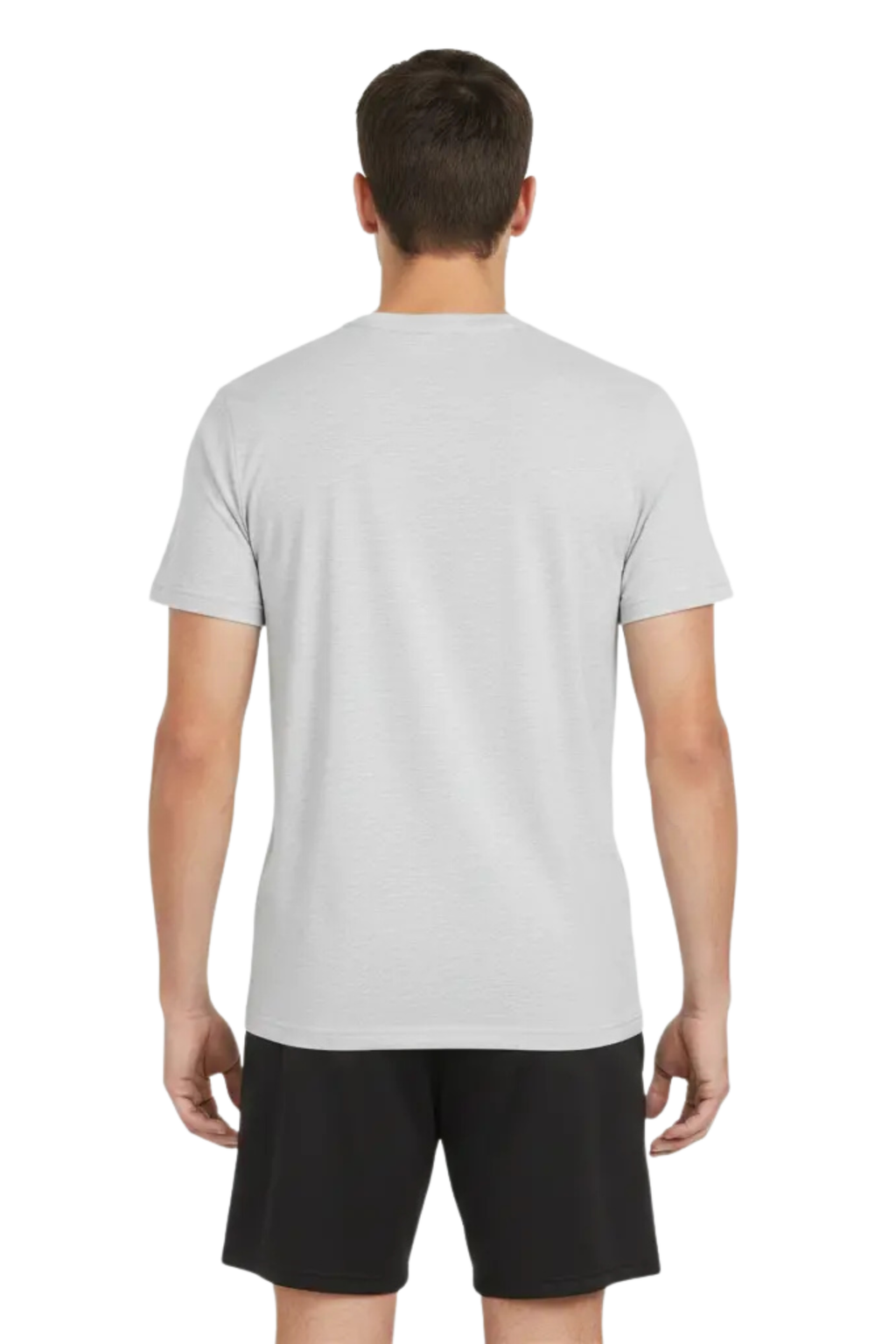 Men's Light Gray Athletic Crew-Neck T-Shirt