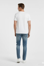 Men's White Athletic Crew-Neck T-Shirt