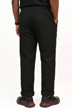 HYKEYZ Classic Textured Straight Trouser - Black
