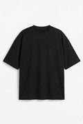 HYKEYZ Black Plain Oversized T-Shirt