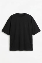 HYKEYZ Black Plain Oversized T-Shirt