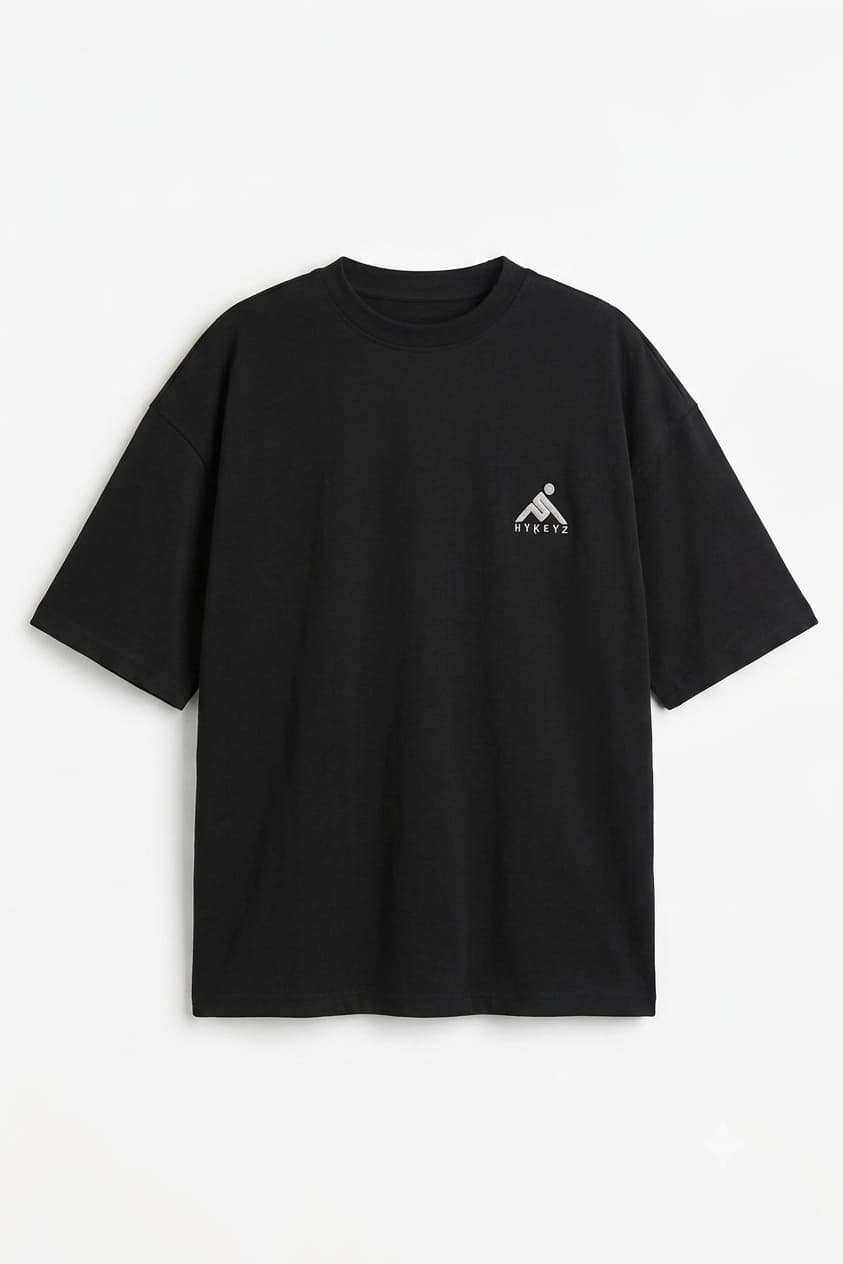HYKEYZ Oversized Comfort Black T-Shirt