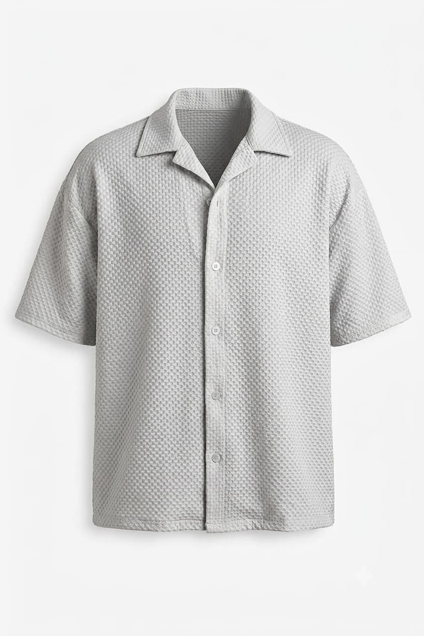 HYKEYZ Classic Textured Premium Shirt - White