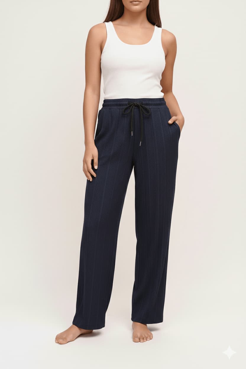 Women’s Flared Trouser – Premium Textured Fabric 2