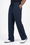 HYKEYZ Classic Textured Straight Trouser - Navy Blue