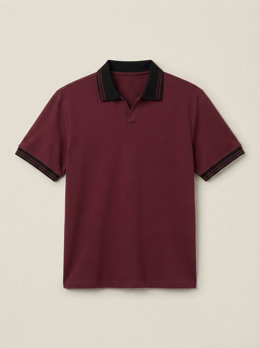 HYKEYZ Maroon Majesty Premium Polo Shirt