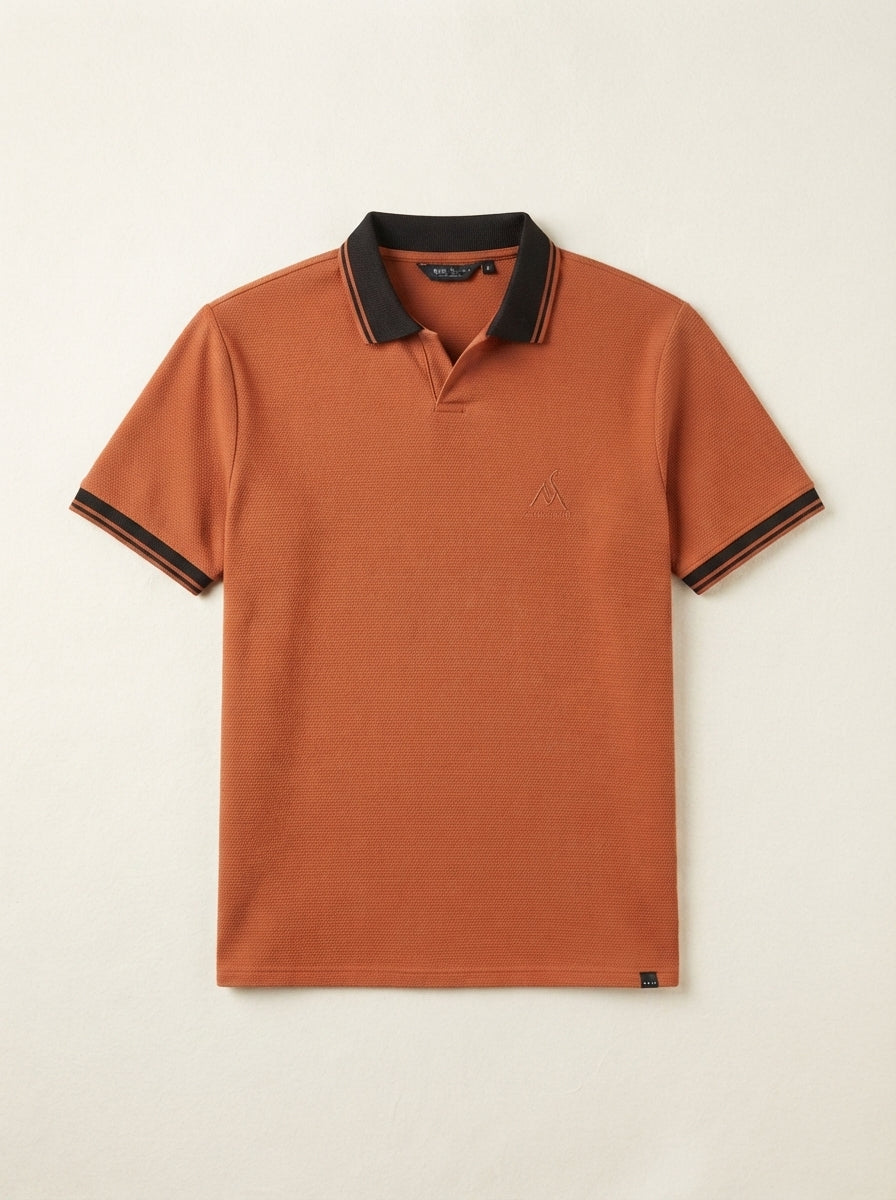 HYKEYZ Mustard Horizon Premium Polo Shirt