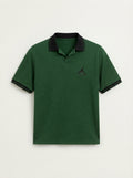 HYKEYZ Bottle Green Crest Premium Polo Shirt