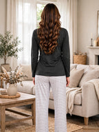 Cherry Night Suit - Charcoal