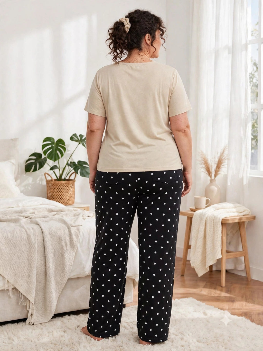 First Coffee Loungewear Set - Beige