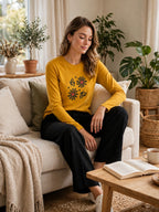Mustard Bloom Loungewear Set