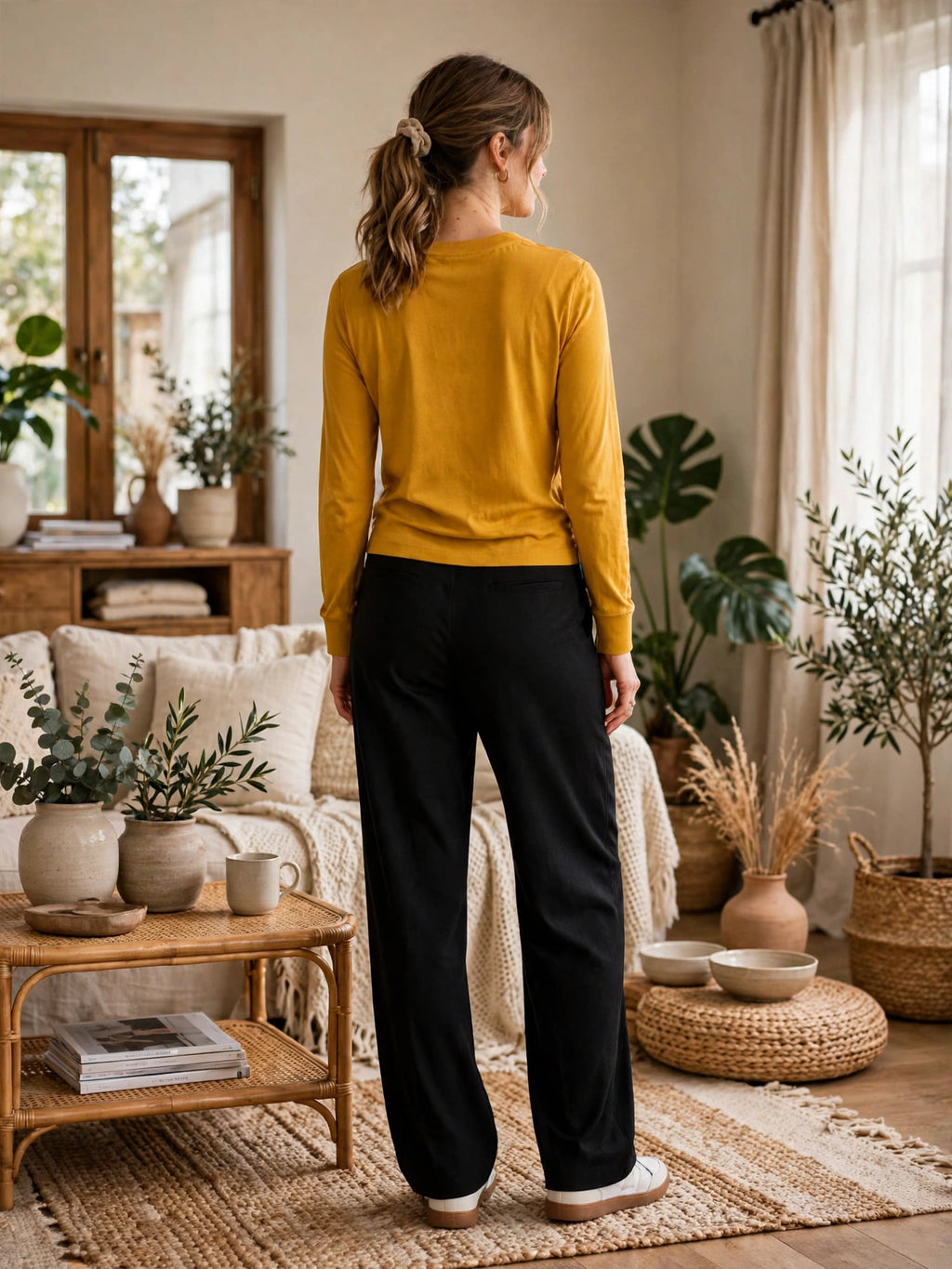 Mustard Bloom Loungewear Set