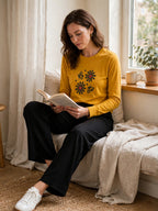 Mustard Bloom Loungewear Set