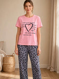 Pink Leopard Loungewear Set
