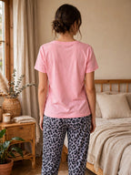 Pink Leopard Loungewear Set