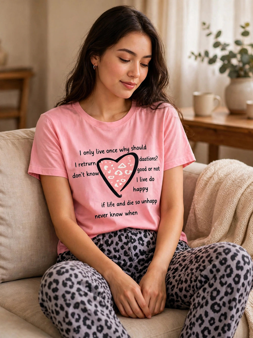 Pink Leopard Loungewear Set