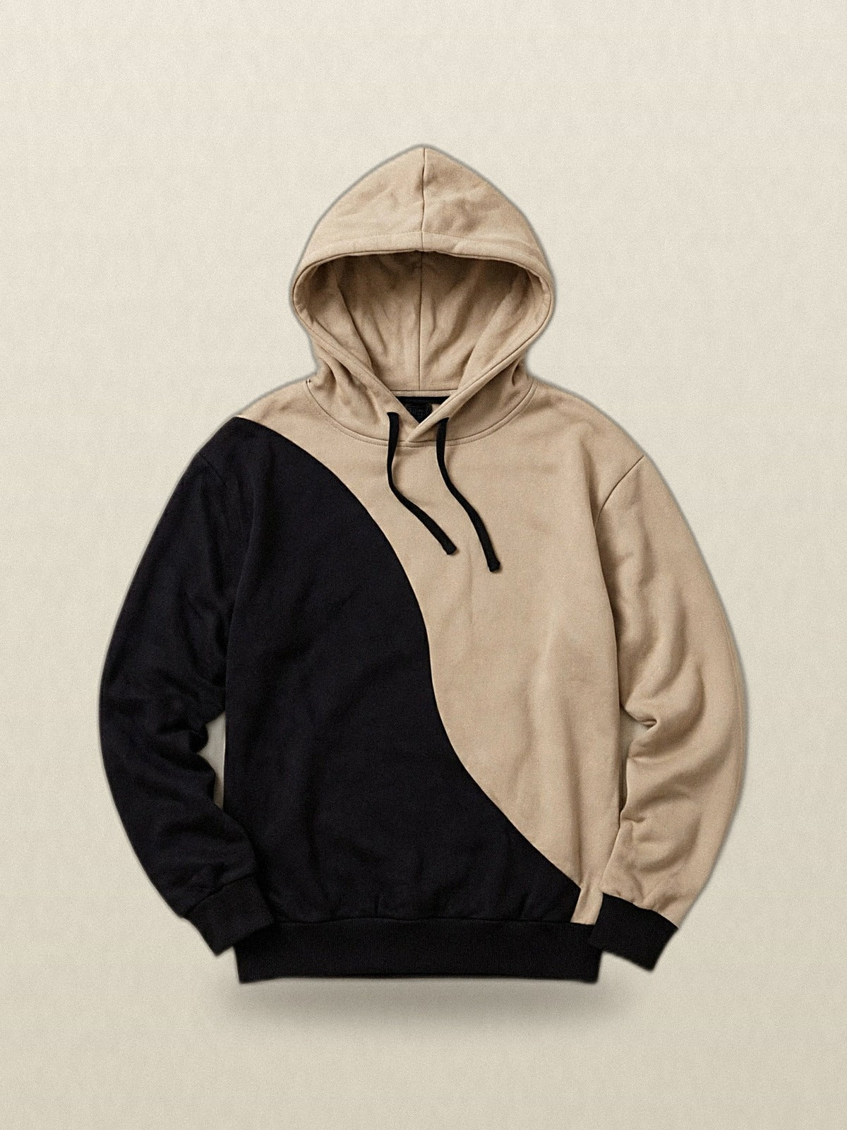 Split Beige Hoodie