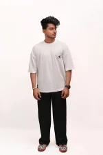HYKEYZ OVERSIZED COMFORT WHITE TEE - Image 2