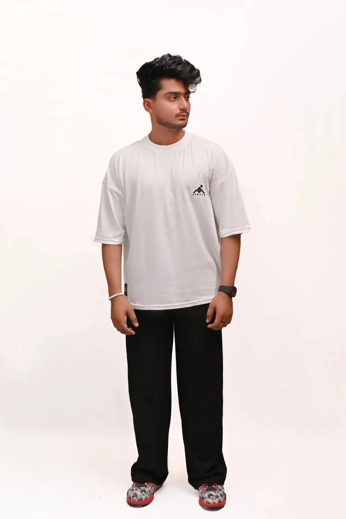 HYKEYZ OVERSIZED COMFORT WHITE TEE - Image 2