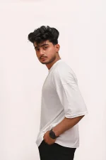 HYKEYZ OVERSIZED COMFORT WHITE TEE - Image 4