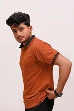 PREMIUM HALF SLEEVES POLO SHIRT-MUSTARD HORIZON