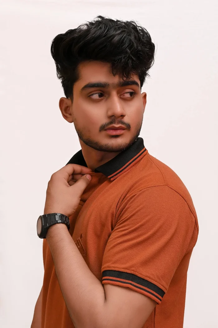 PREMIUM HALF SLEEVES POLO SHIRT-MUSTARD HORIZON - Image 2