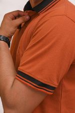 PREMIUM HALF SLEEVES POLO SHIRT-MUSTARD HORIZON - Image 3