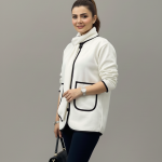 Long Sleeve Winter Trim Coat + Shawl