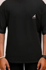 OVERSIZED COMFORT BLACK TEE - Image 2