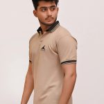 PREMIUM HALF SLEEVES POLO SHIRT-BEIGE ELEGANCE