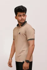 PREMIUM HALF SLEEVES POLO SHIRT-BEIGE ELEGANCE