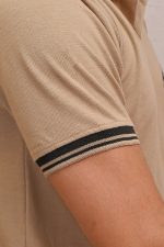 PREMIUM HALF SLEEVES POLO SHIRT-BEIGE ELEGANCE - Image 2
