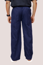 CLASSIC TEXTURED STRAIGHT TROUSER – NAVY BLUE - Image 3