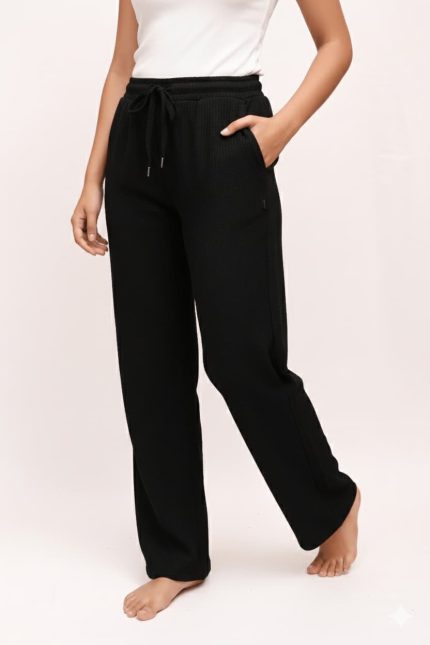 Women’s Flared Trouser – Premium Textured Fabric 2