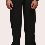 CLASSIC TEXTURED STRAIGHT TROUSER – BLACK