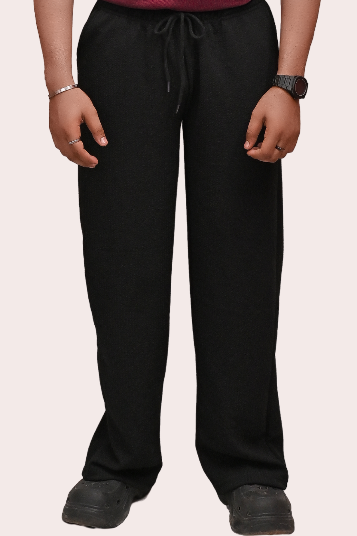 Untitled_design_9 CLASSIC TEXTURED STRAIGHT TROUSER – BLACK - Image 1