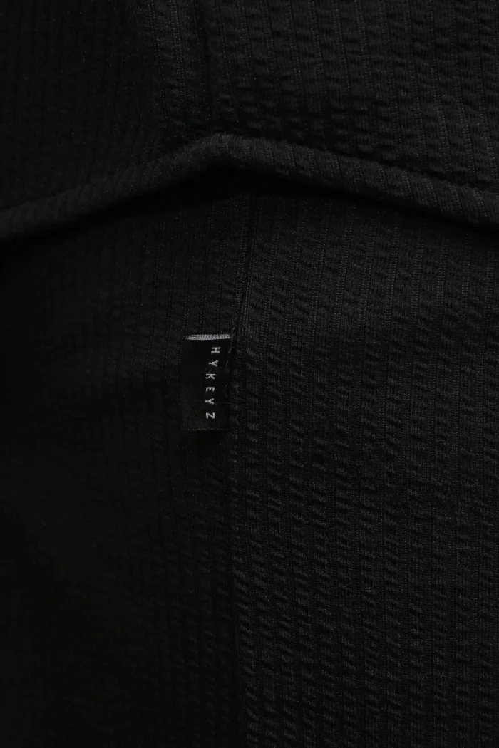 CLASSIC TEXTURED STRAIGHT TROUSER – BLACK - Image 5