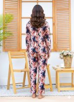 Imported Linen Printed Tree Pattern PJ Set-LP7 - Image 2