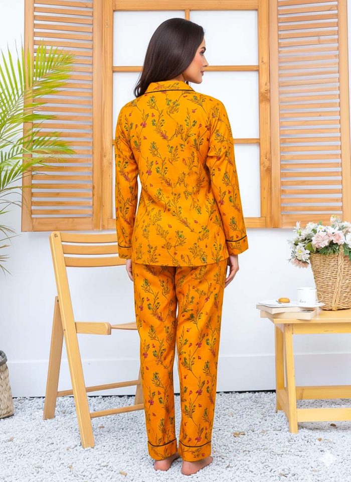 Imported Linen Printed Warm Glow PJ Set-LP8 - Image 2