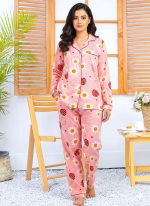 Imported Linen Printed Strawberry PJ Set-LP2