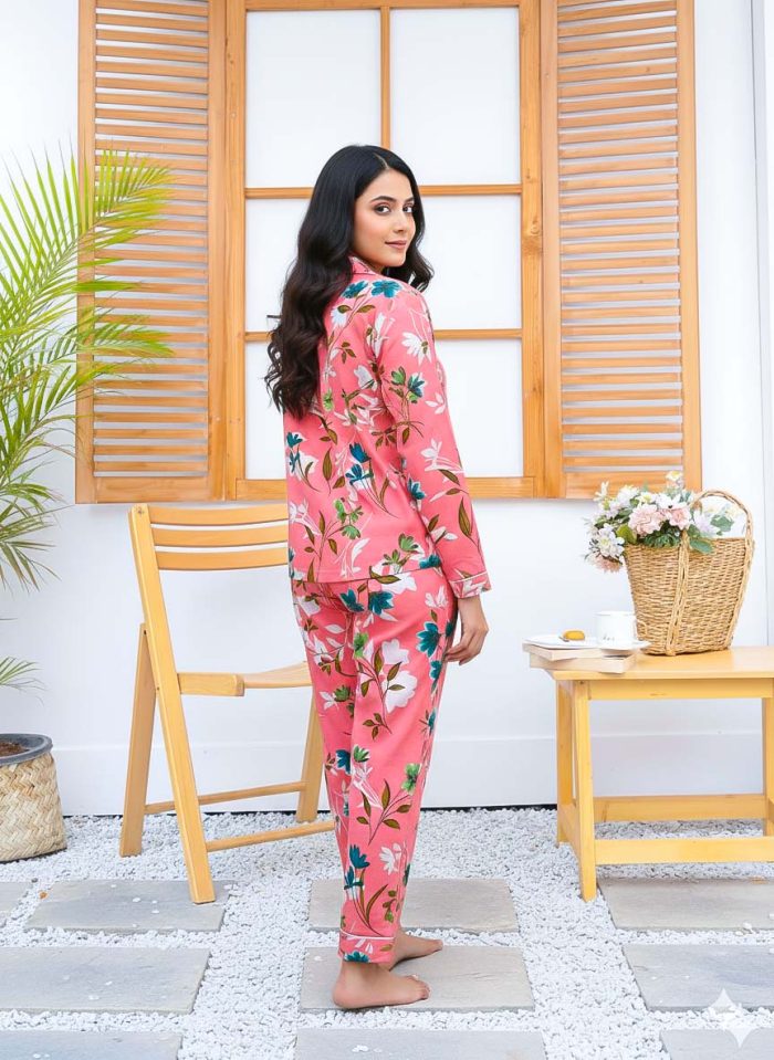 Imported Linen Printed Jamsine PJ Set-LP5 - Image 3
