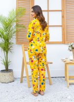Imported Linen Printed Yellow Honey PJ Set-LP3 - Image 5