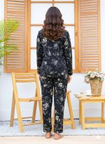 Imported Linen Printed Black Shade PJ Set-LP6 - Image 4